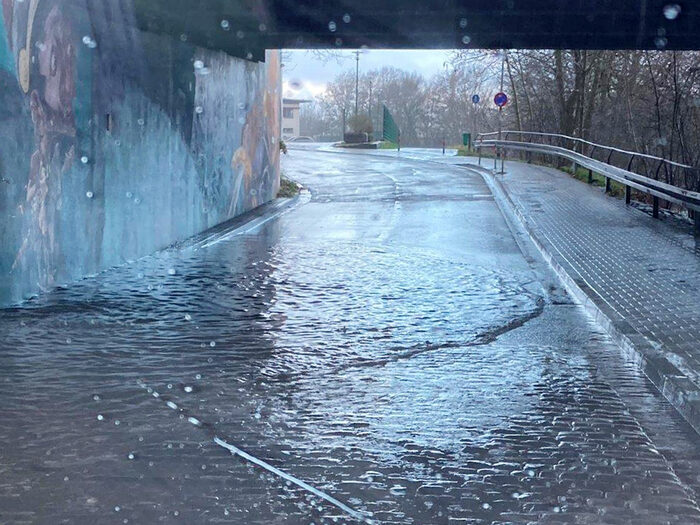 Situation Hochwasser Stadionschleife